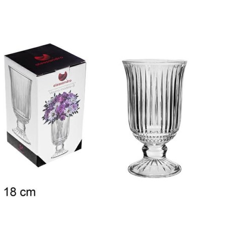 VASO IN VETRO VERONA MODELLO B 18 CM